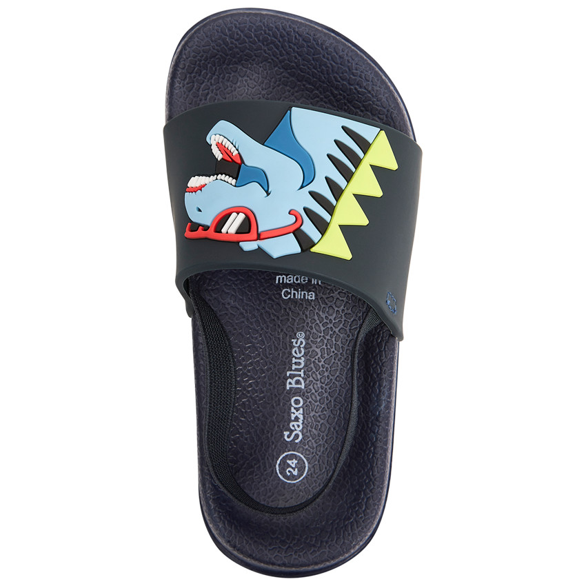 Claquetas de dinosaurio en relieve para niño con tira según la talla 