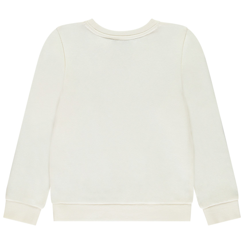 Sudadera de felpa con estampado de flores para niña 