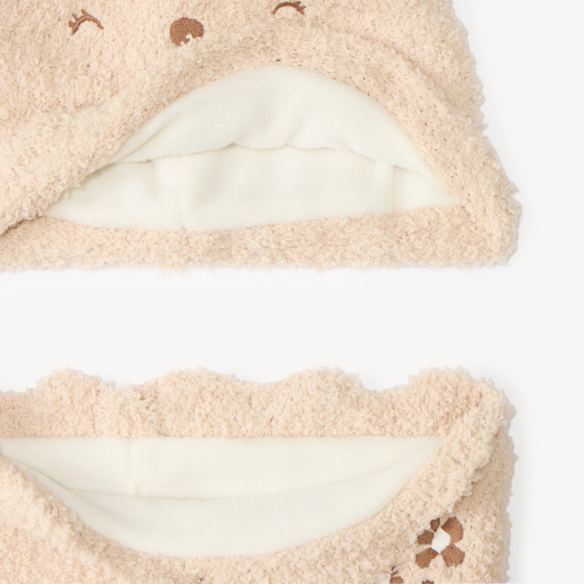 Conjunto de gorro y snood de sherpa para bebé niña 