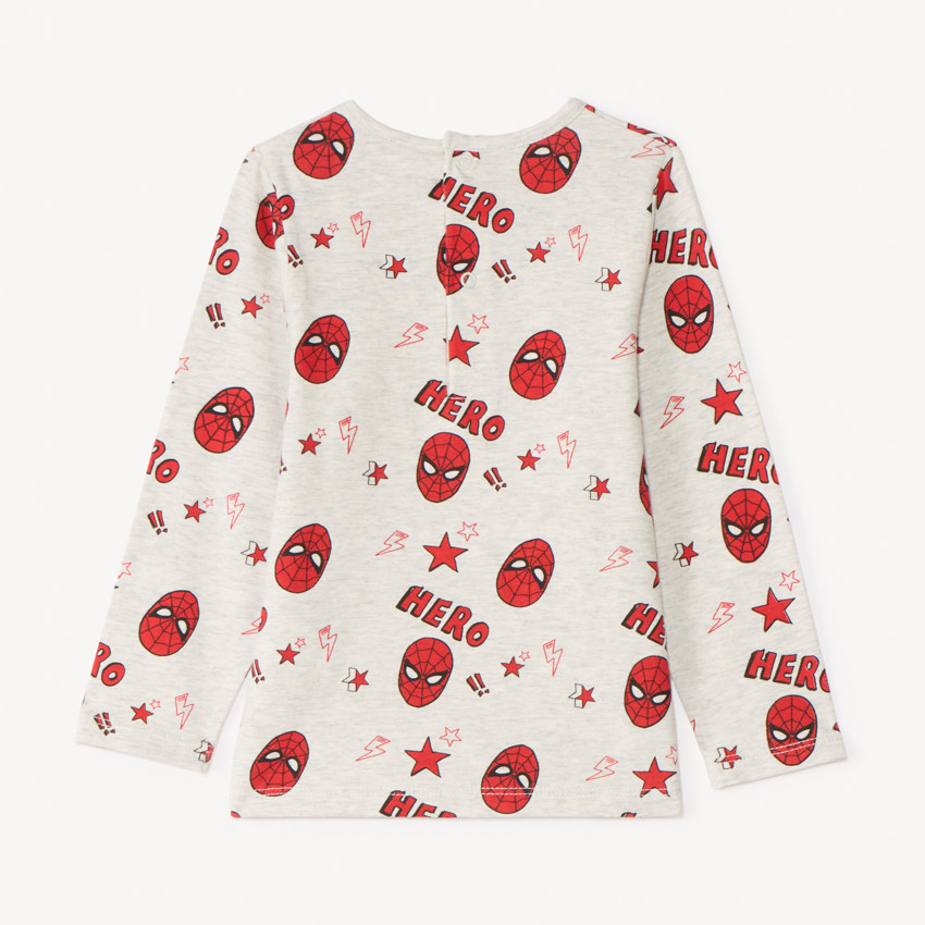 Conjunto de pijama de 2 piezas Spiderman Marvel para bebé niño con acabados diferentes según la edad. 