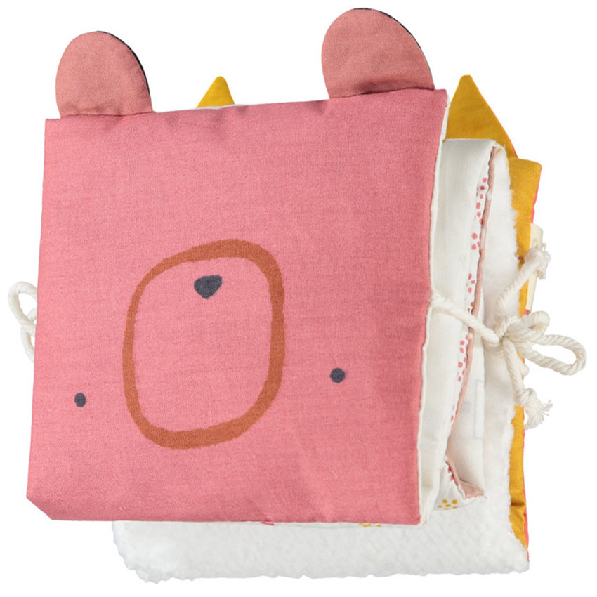 Libro de tela desplegable para bebés - Animales Étnicos 