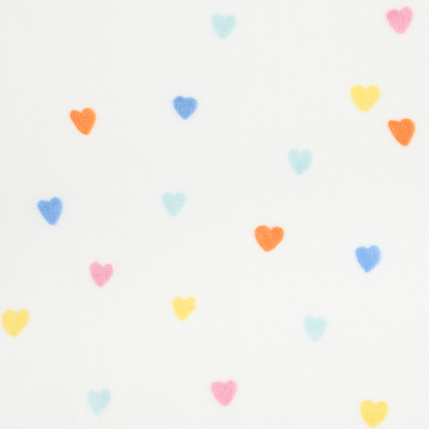 Manta de sherpa Corazones Multicolor - 80x110 cm 