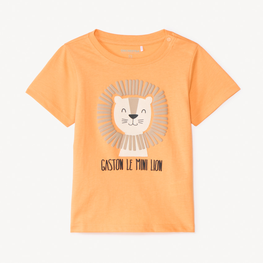 Camiseta de manga larga con estampado de león para bebé niño 