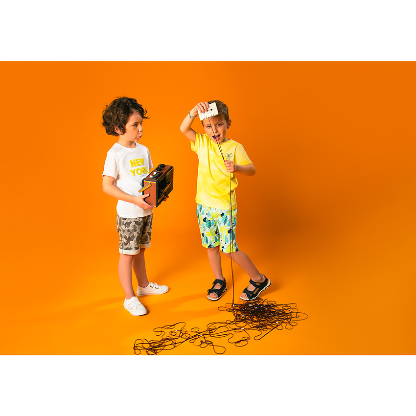 T-shirt en coton manches courtes avec patch bouclette pour garçon  Additional T-shirt en coton manches courtes avec patch bouclette pour garçon
