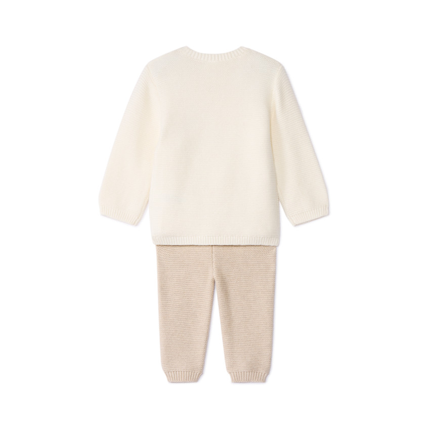 Conjunto de 2 piezas de punto con osito para bebé 
