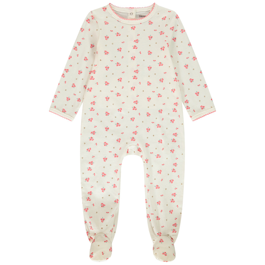 Pelele de punto de jersey con estampado floral para bebé niña 