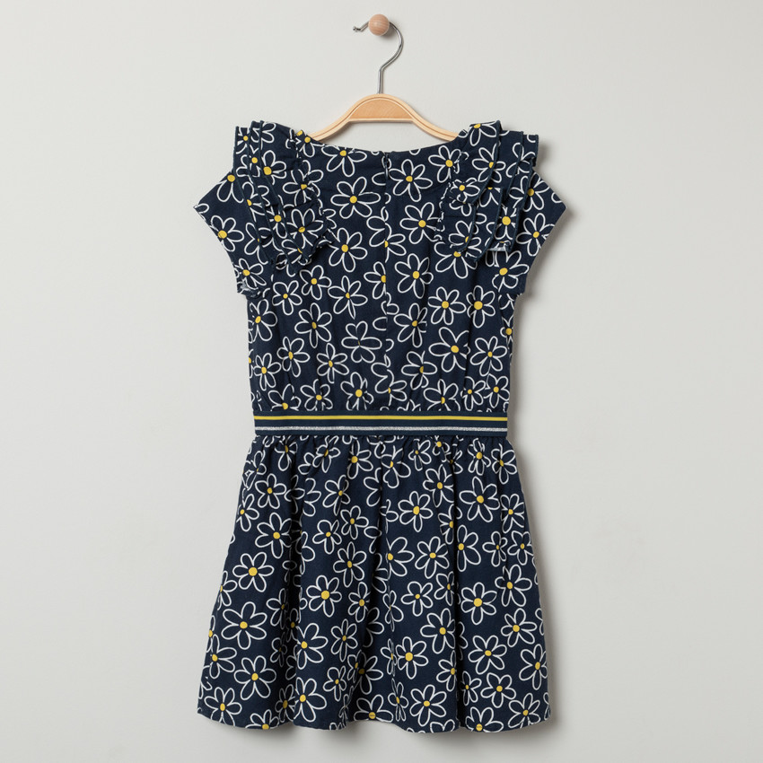 Vestido manga corta estampado flores  Additional Vestido manga corta estampado flores