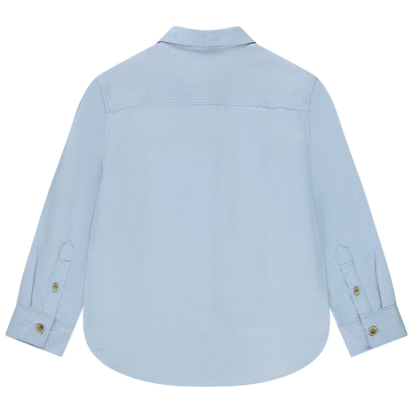 Camisa de manga larga lisa para niño 