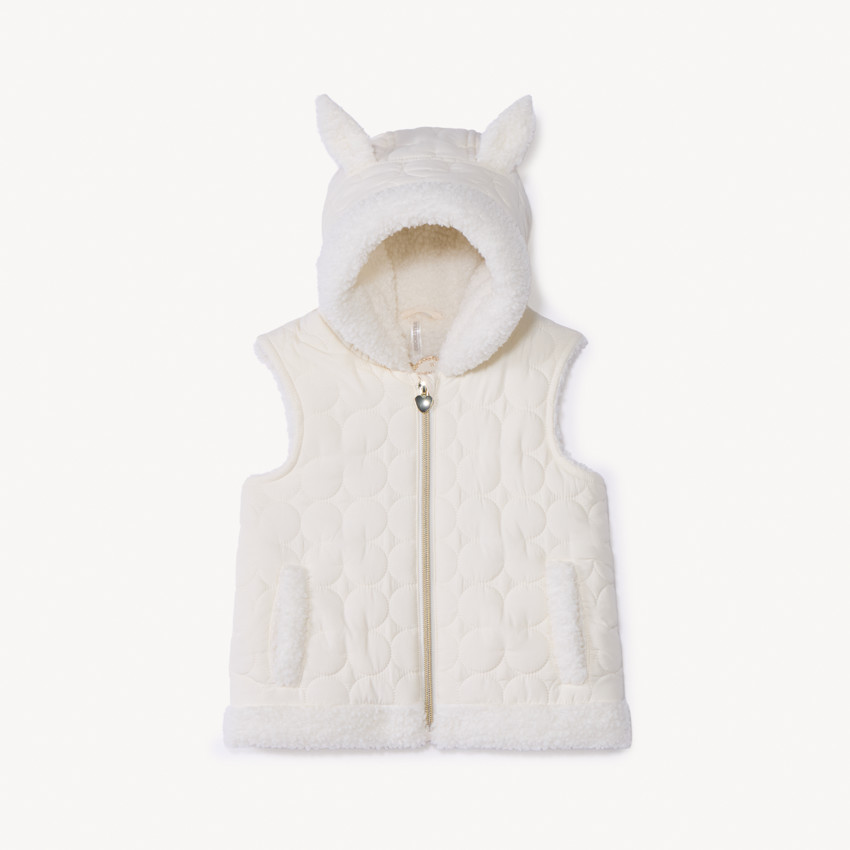 Chaleco sin mangas con capucha divertida para niña bebé 