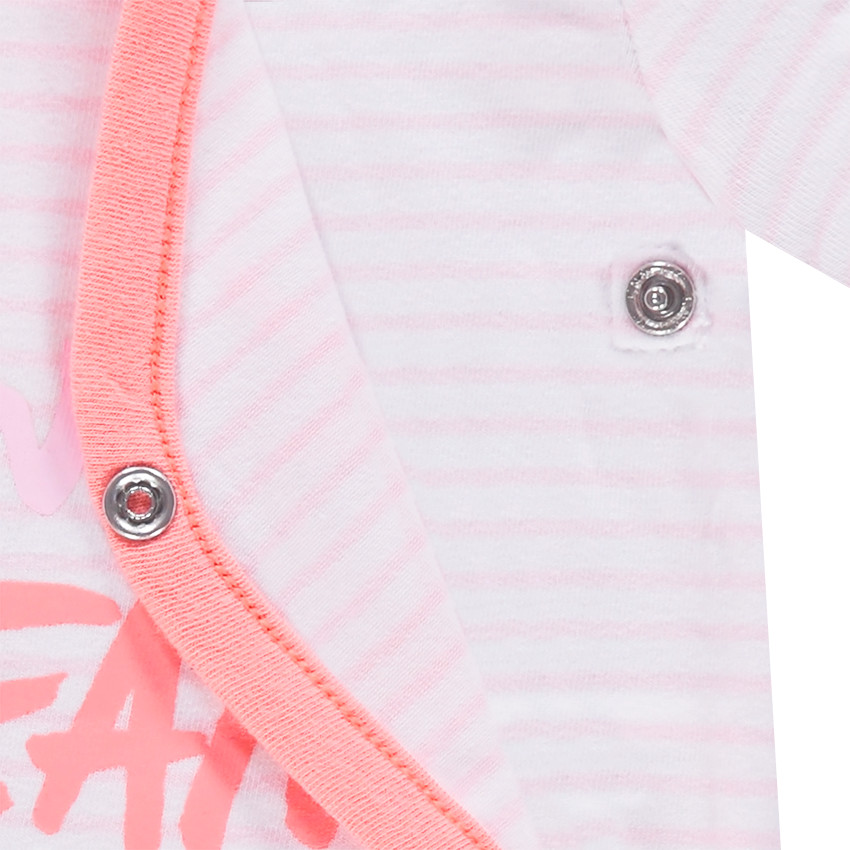 Pack de 2 bodies de manga corta de punto con flamencos rosas estampados 