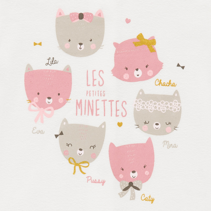 Conjunto de 3 piezas con camiseta estampada, chaqueta con cremallera y pantalón de muletón 