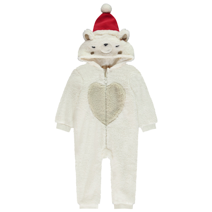 Surpyjama lúdico en sherpa de oso polar de Navidad para niña bebé  Additional Surpyjama lúdico en sherpa de oso polar de Navidad para niña bebé