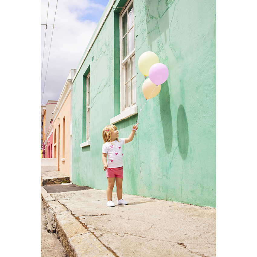 Short de felpa liso para bebé niña 