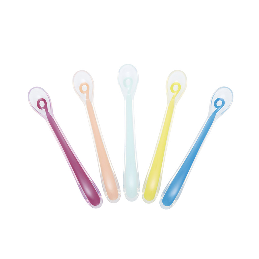 Lot de 5 cuillères silicone 1er âge - Multicolore  Additional Lot de 5 cuillères silicone 1er âge - Multicolore