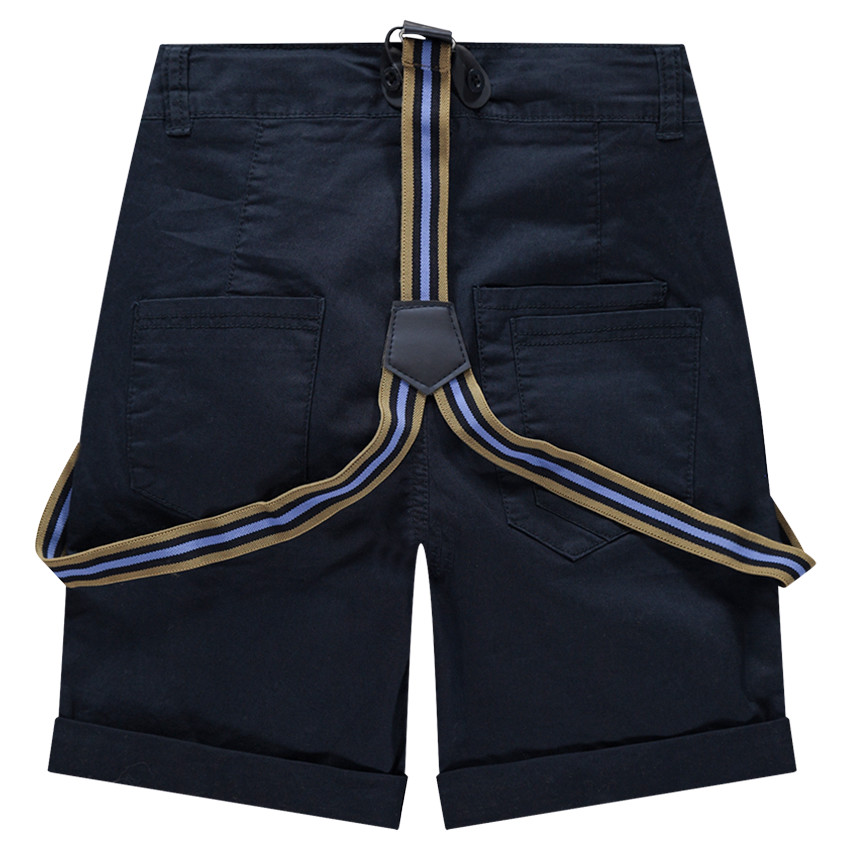 Júnior - Pantalón corto con tirantes de rayas desmontables 