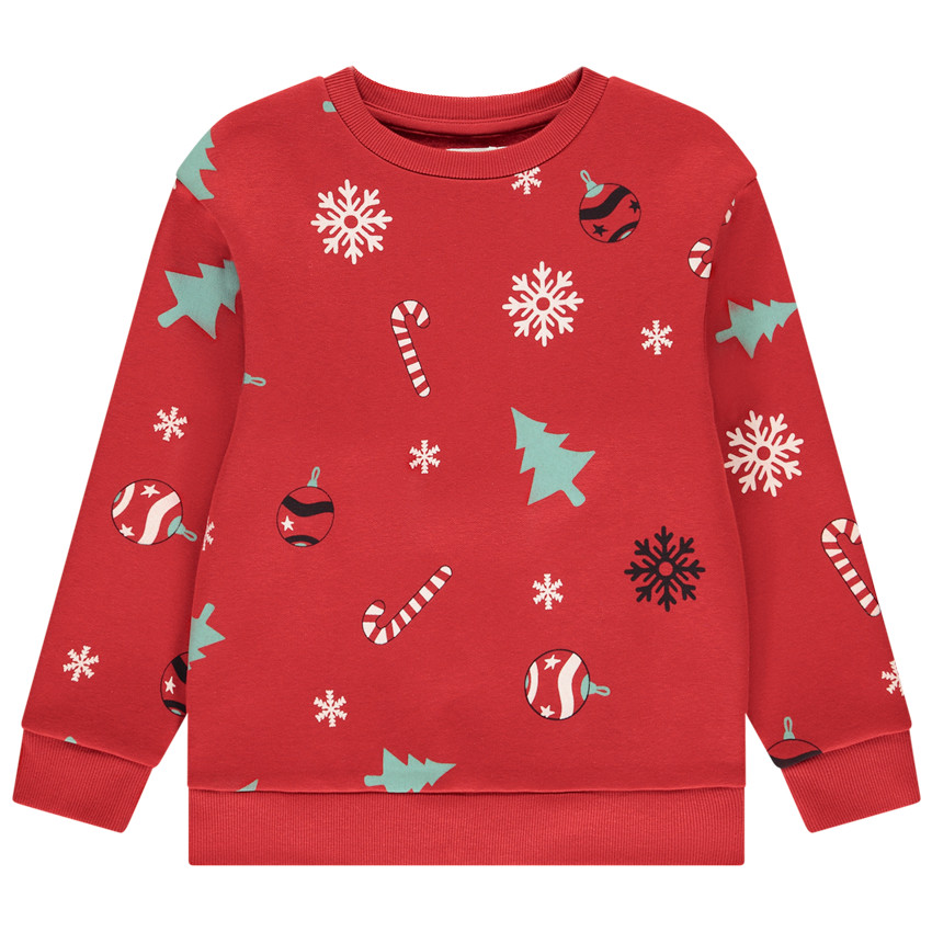 Sudadera de felpa estampada de Navidad para niño 