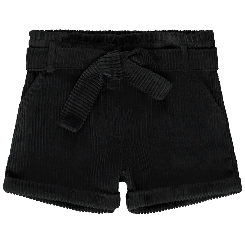 Short de pana con cinturón anudado desmontable niña 
