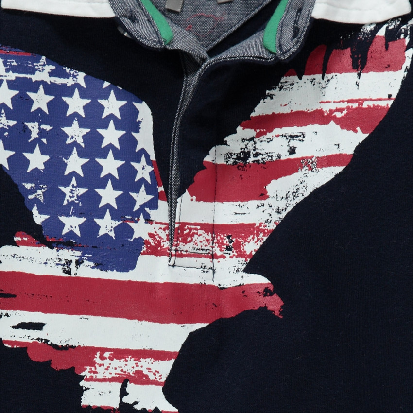 Polo manga larga con motivo con estampado 