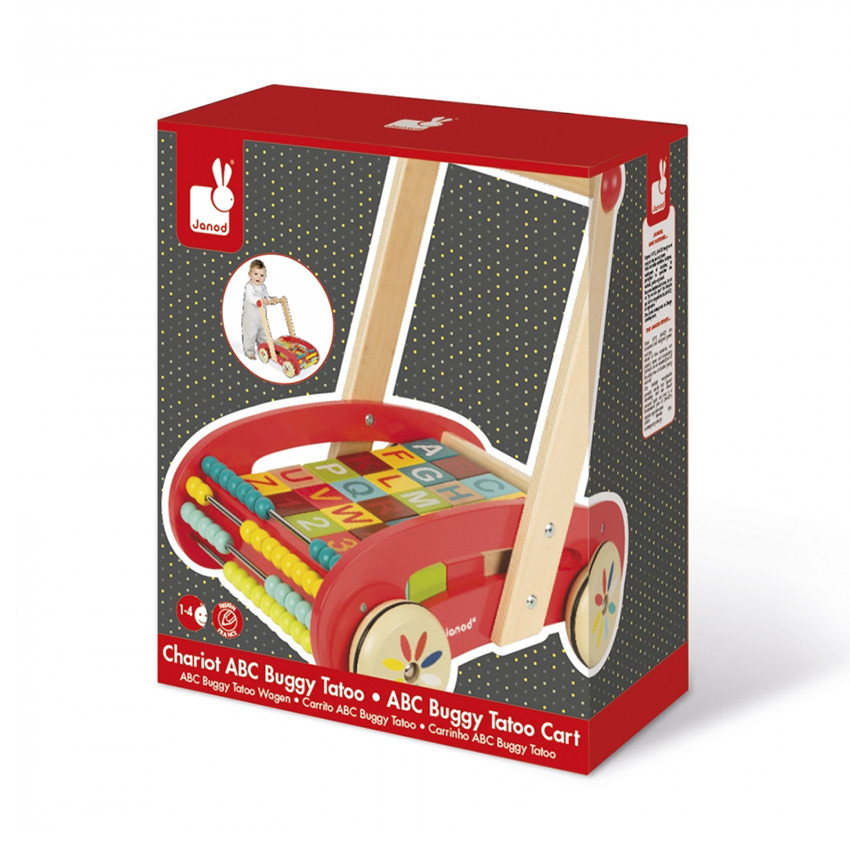 Carrito abc Buggy Tatoo 30 cubos 