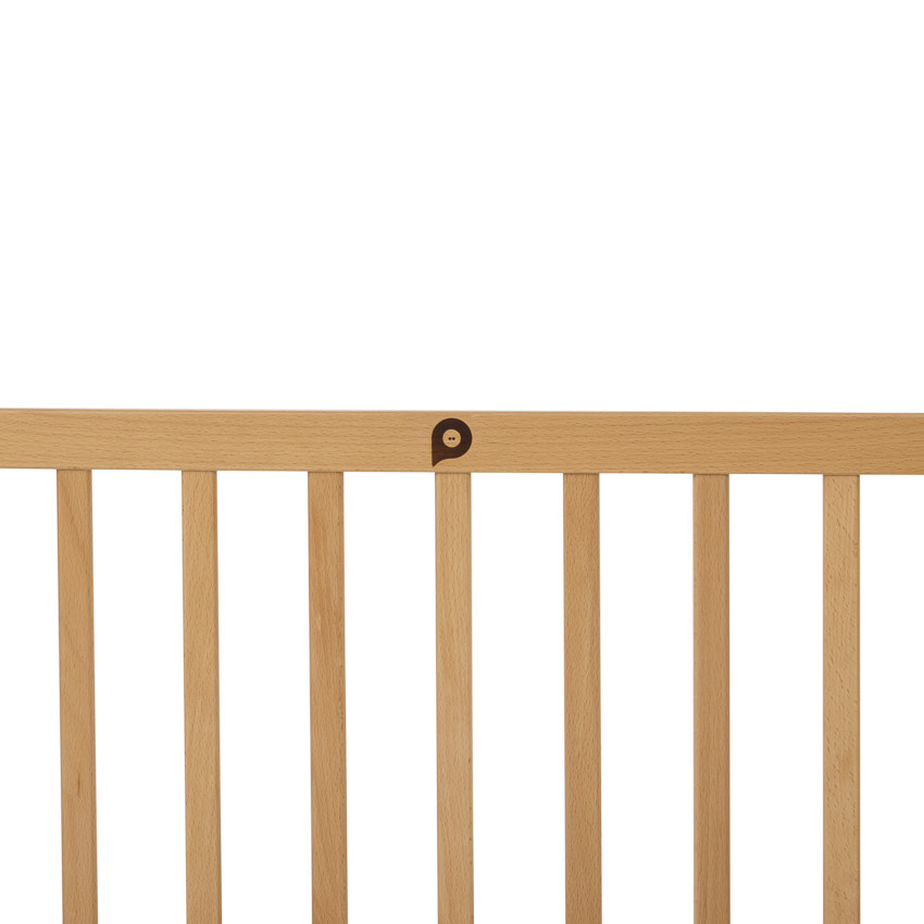 Barandilla de cama de madera de haya 120 x 40 cm 