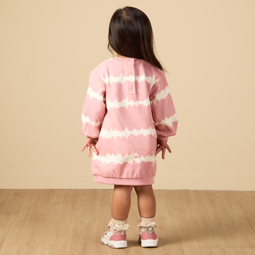 Vestido sudadera efecto tie & dye Minnie Disney para niña bebé 