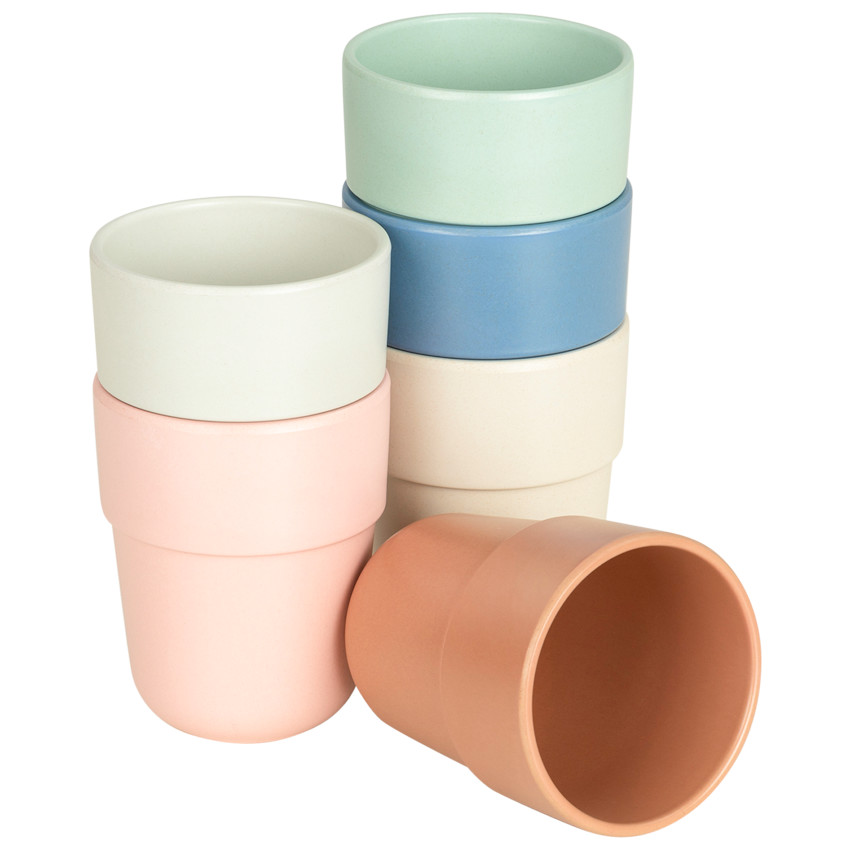 Vaso de  fibra de bambú - Crudo 