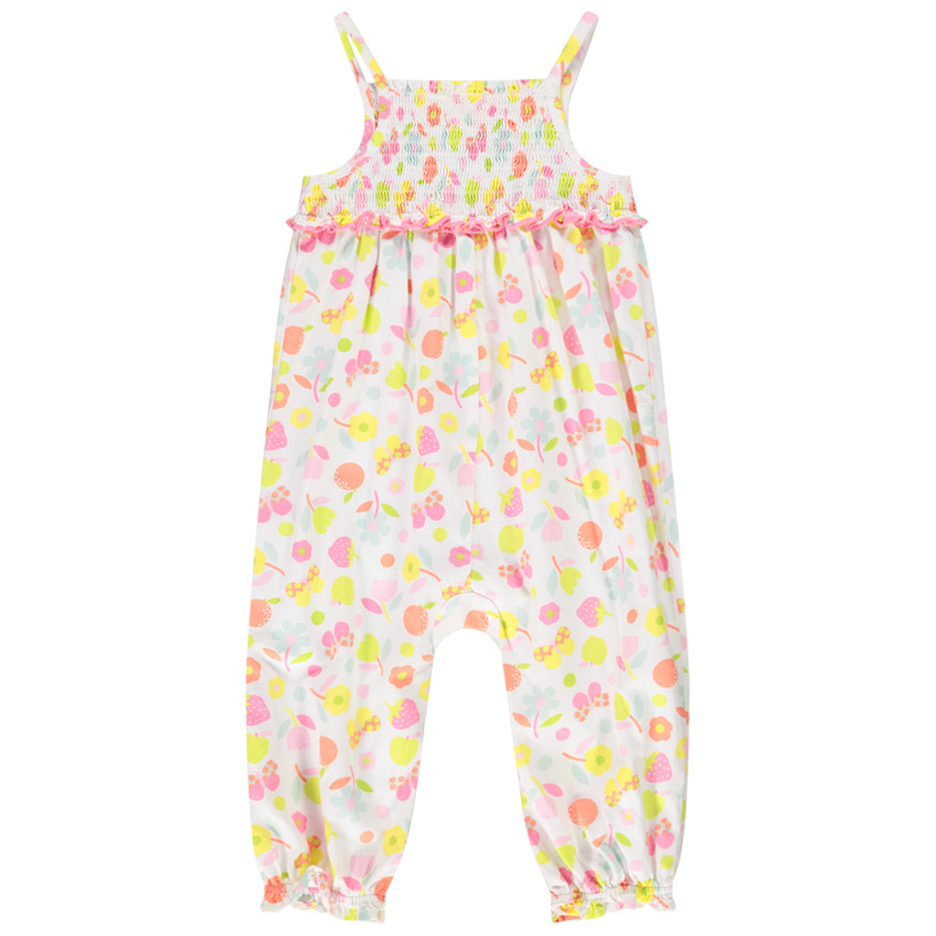 Combinaison larga estampada de frutas para niña bebé 