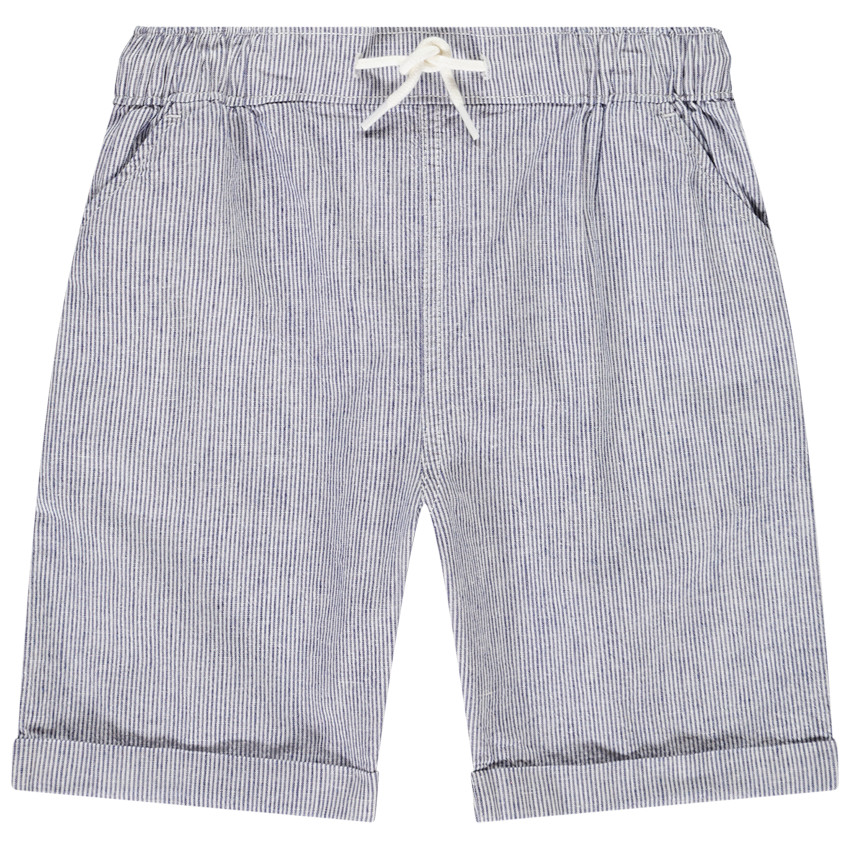 Bermuda de tela con rayas para niño 