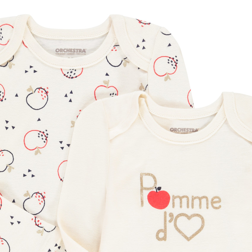 Pack 5 bodies manga larga print manzana Main Pack 5 bodies manga larga print manzana