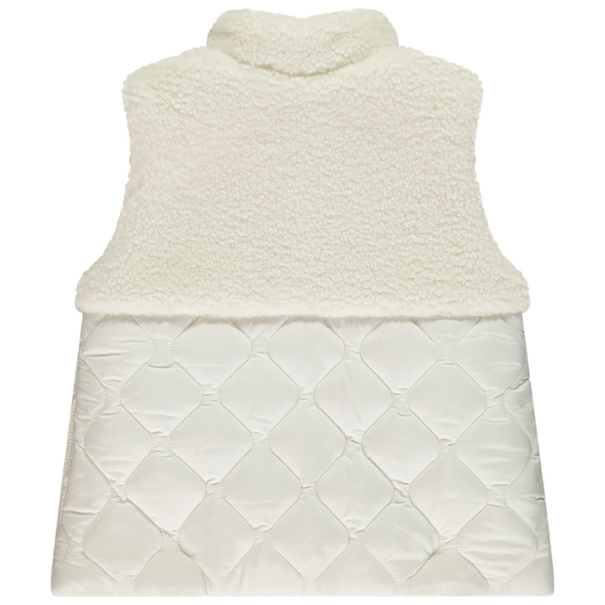 Chaleco sin mangas bicolor de sherpa y acolchado para niña  Additional Chaleco sin mangas bicolor de sherpa y acolchado para niña