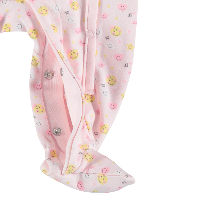 Pijama de algodón ecológico con estampado de Smiley all over 