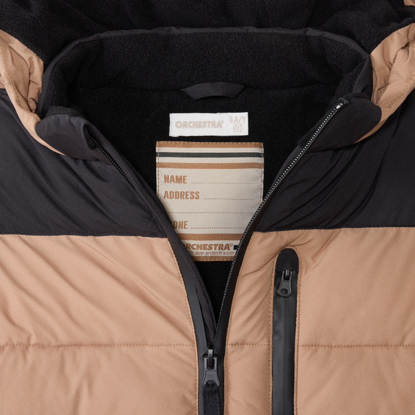 Anorak acolchado efecto color block para niño 