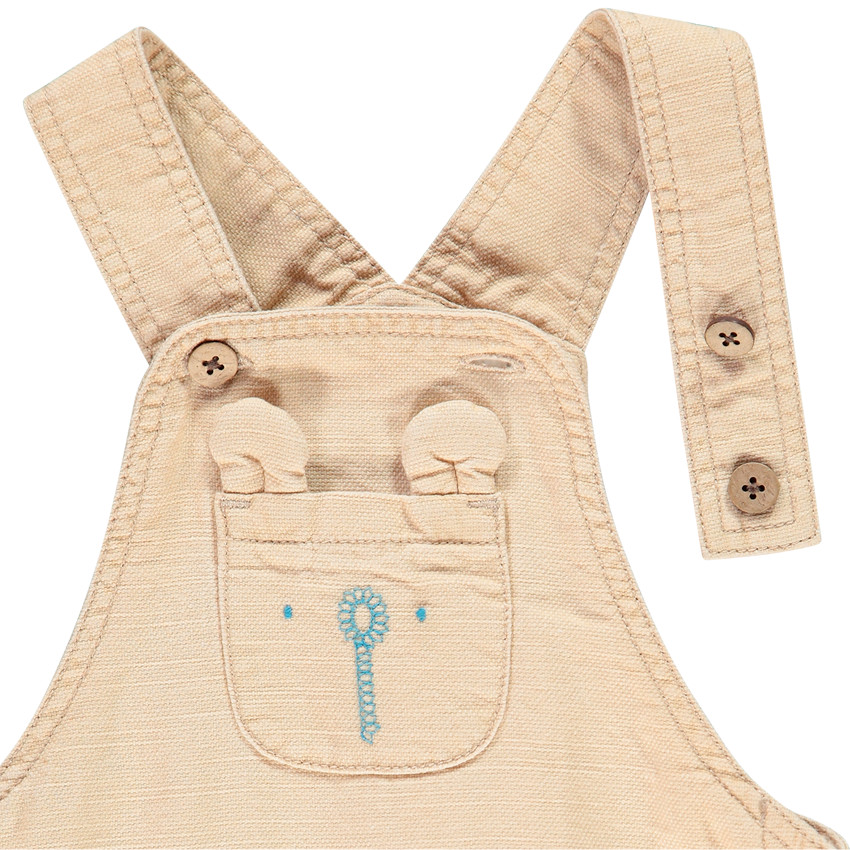 Conjunto peto y camisa cuello mao 