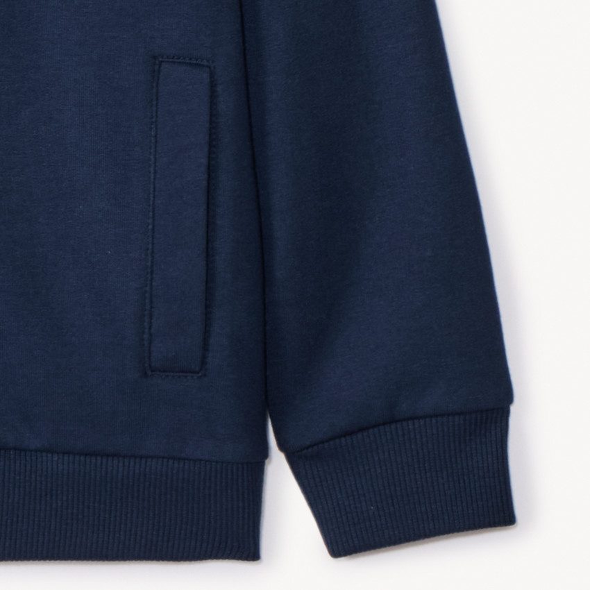 Chaqueta con capucha de felpa lisa para niño 