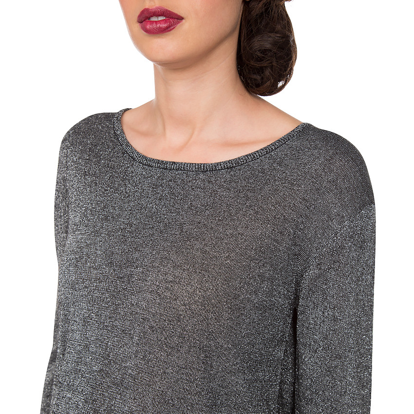 Jersey de premamá de lúrex con espalda cruzada 