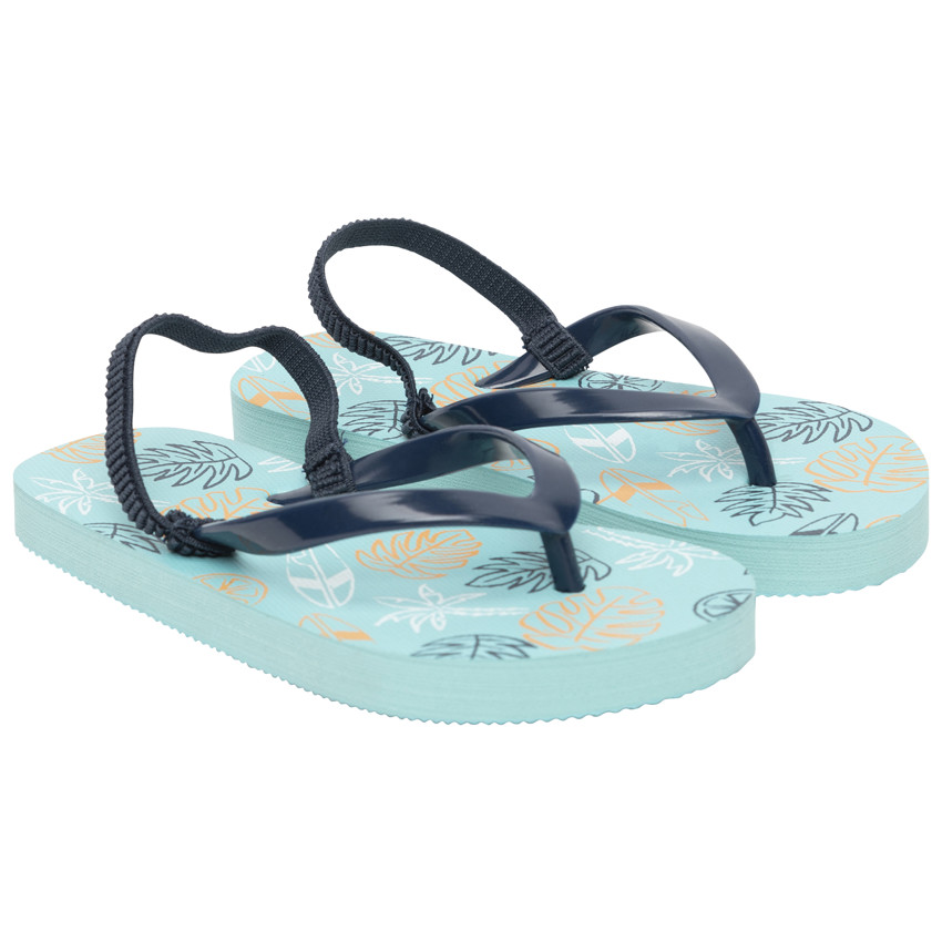 Tongs impresos con diseño de hojas para niño con tira según la edad. 