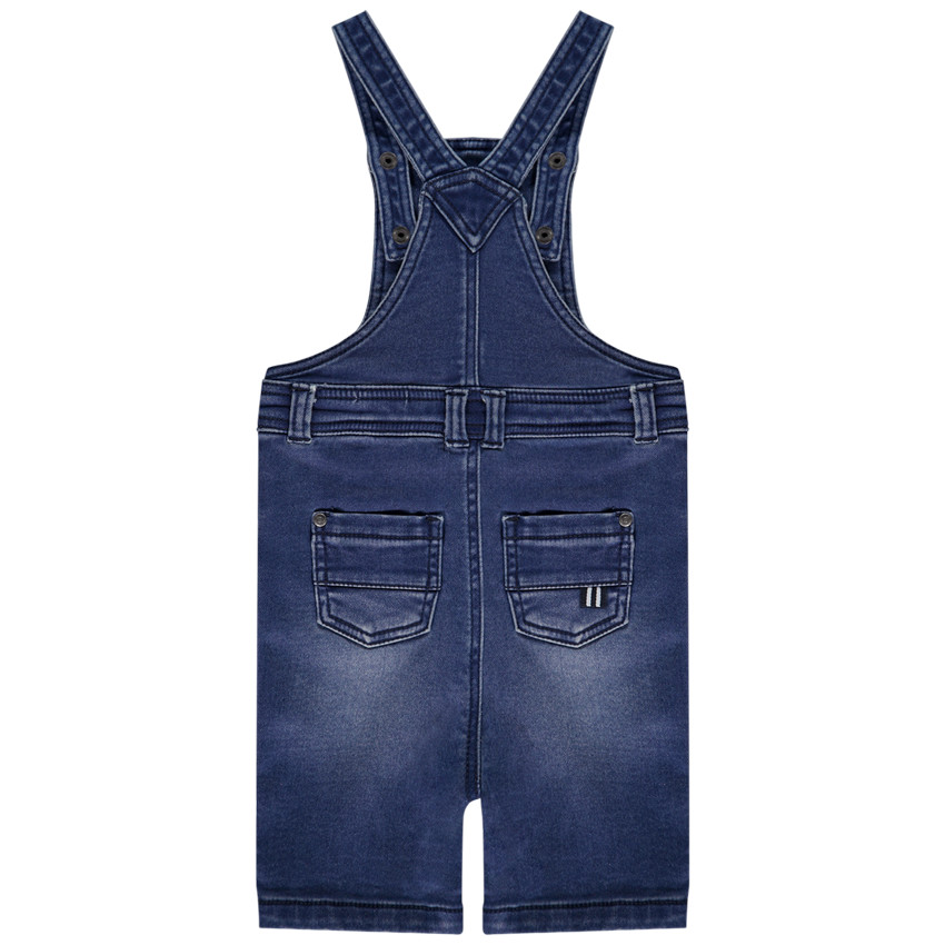 Salopette corta con motivo de velero en relieve para bebé niño 