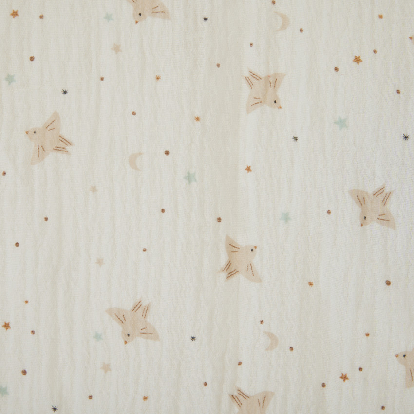 Gigoteuse imprimée en double gaze TOG 2 Douce Hirondelle écru 