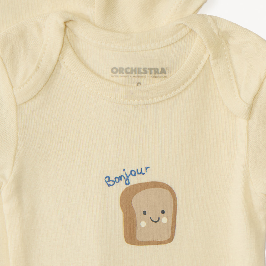 Lote de 7 bodies lisos con estampado divertido para bebé 