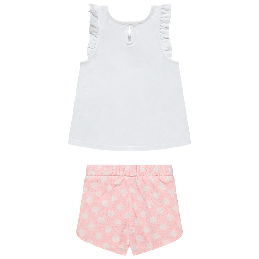 Conjunto camiseta sin mangas estampado limón y short 