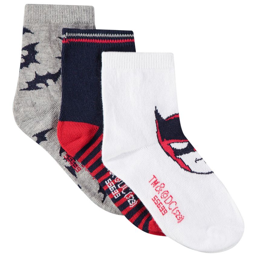 Pack de 3 pares de calcetines Batman Warner para niño 