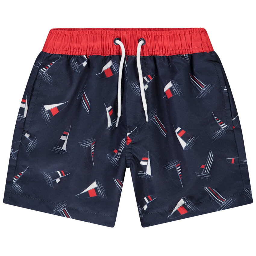 Bañador de microfibra con estampado de veleros para niño 