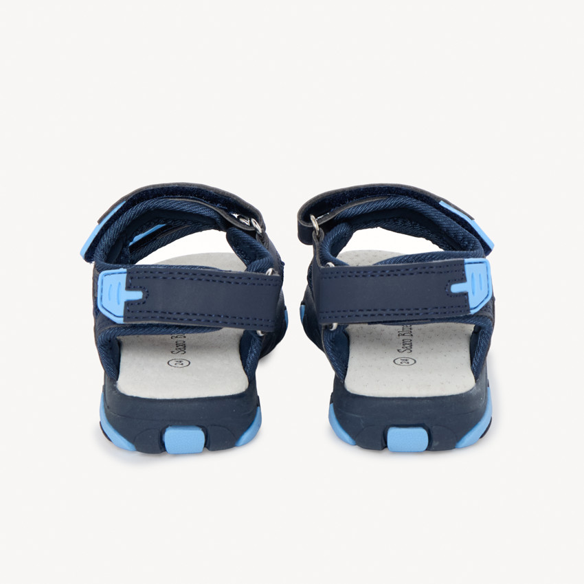 Sandalias de velcro azul para niño 