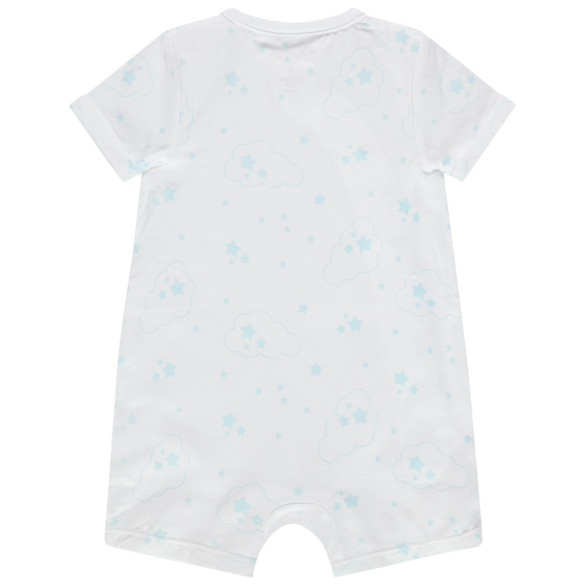 Pelele corto de algodón con estampado de estrellas 