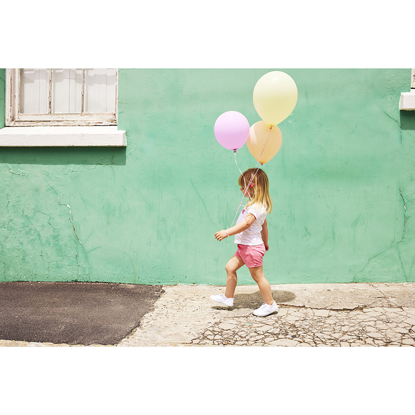 Short de felpa liso para bebé niña 
