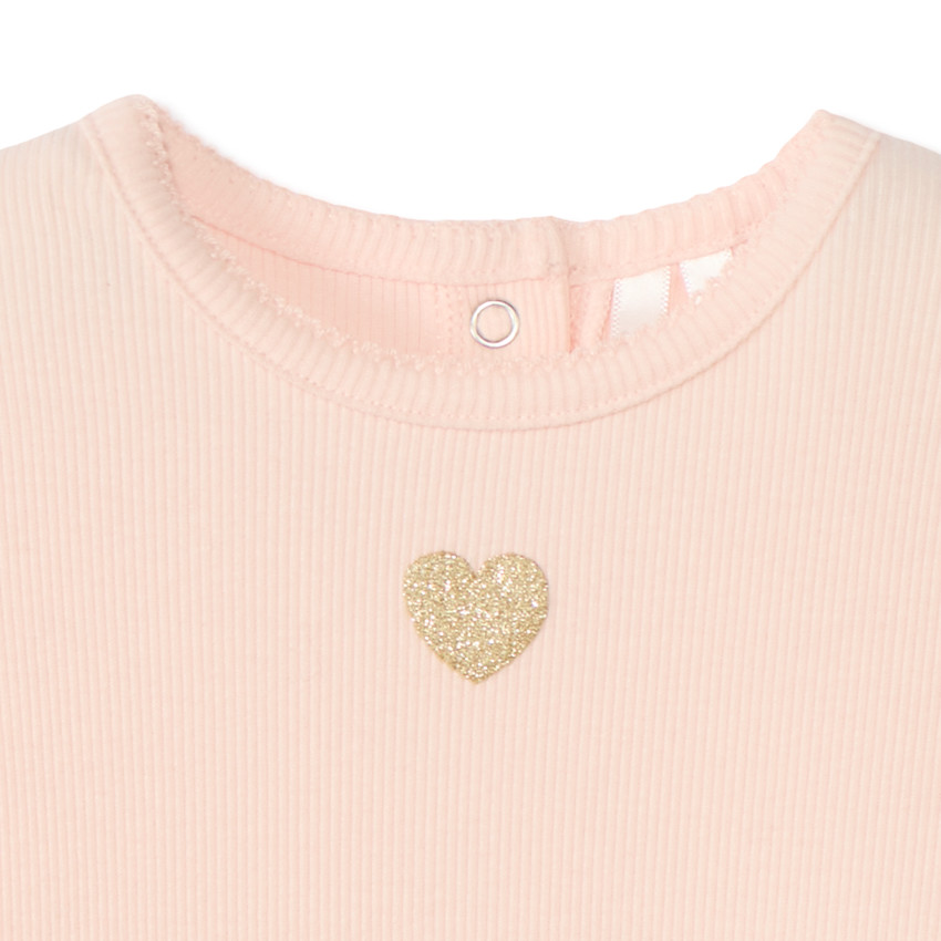 Ropa body efecto 2 en 1 con tul brillante para bebé niña 