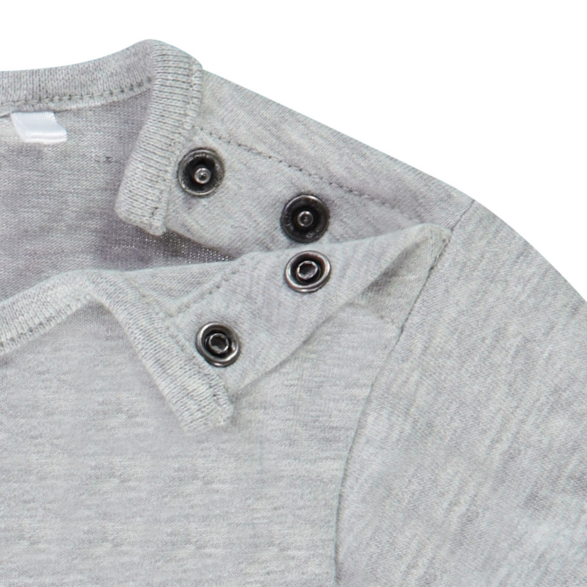 Camiseta de manga larga de punto con estampado de balón fútbol para bebé niño 