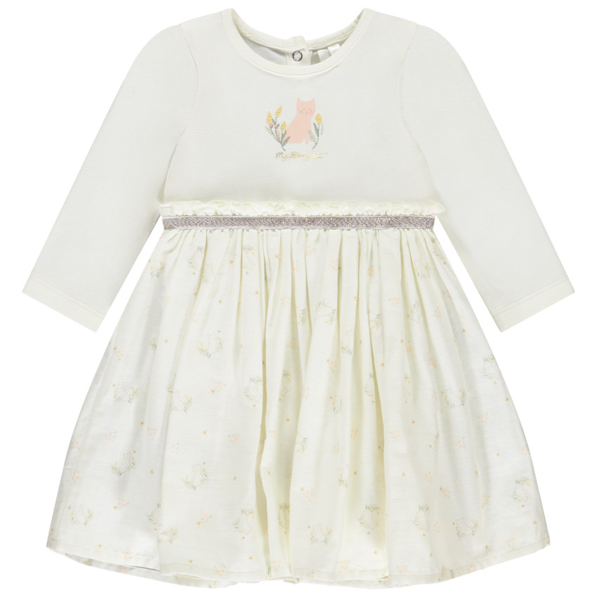 Ropa body de manga larga efecto 2 en 1 para niña bebé 