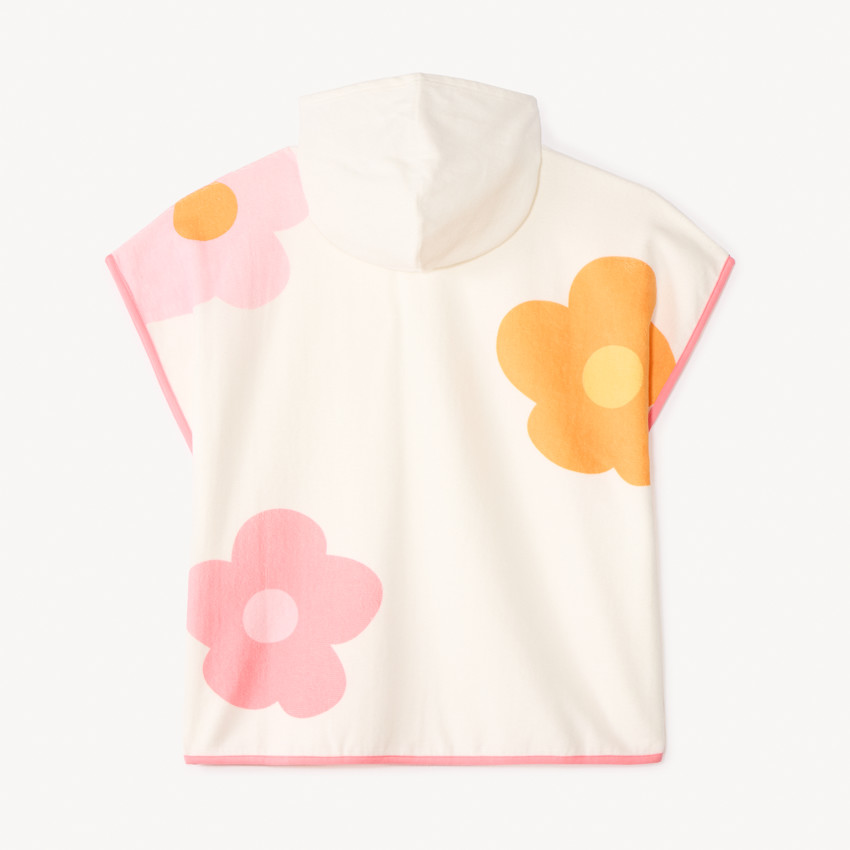 Capa de baño con estampado floral para niña 