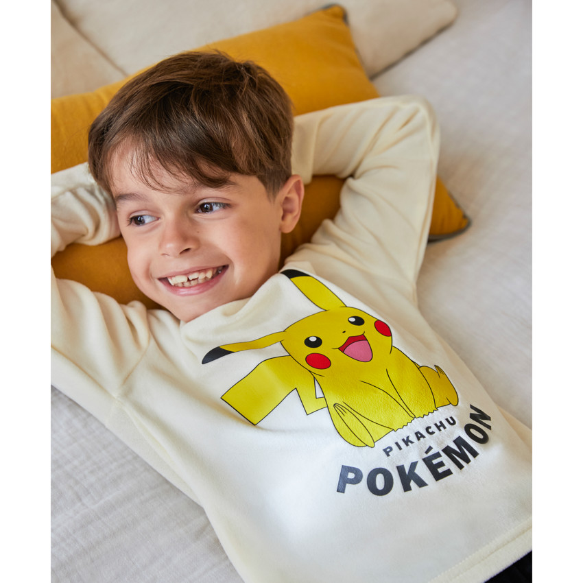 Pijama de 2 piezas de polar para niño con estampado de Pokémon. 